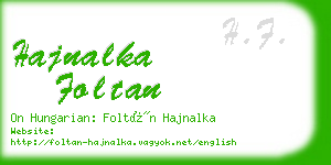 hajnalka foltan business card